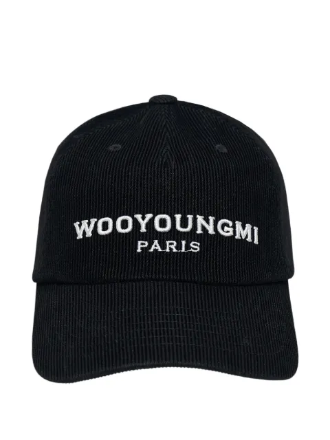 Wooyoungmi logo-embroidered corduroy baseball cap Black W263CA52