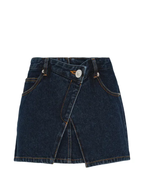 pushBUTTON asymmetric-front denim mini skirt Blue PB2630006W
