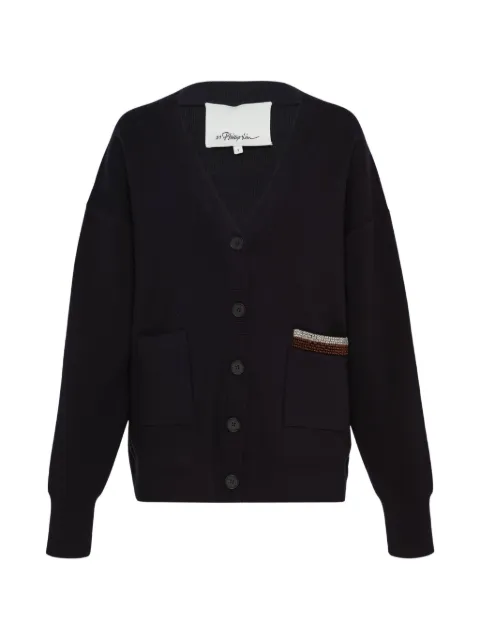 3.1 Phillip Lim embellished V-neck cardigan Blue P26170581CME