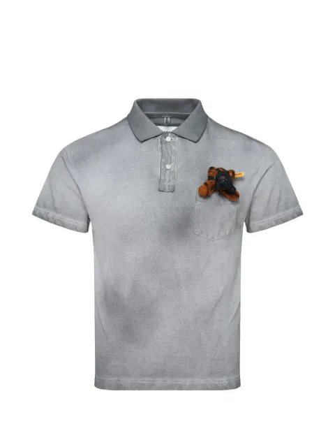 Doublet Gas Mask Bear polo shirt Grey 26AW39CS454