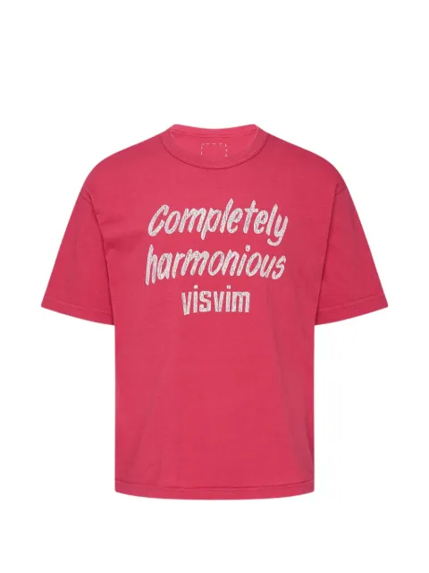 visvim slogan-print T-shirt Red 0126305010002