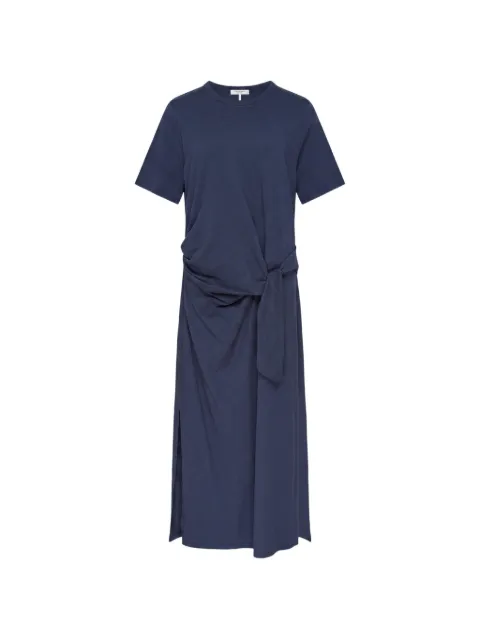 rag & bone knot-detail side-slit midi dress Blue RE2U40P33VW