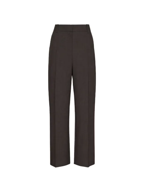 Lee Mathews Myles high-waisted wide-leg trousers Brown M2602PA001