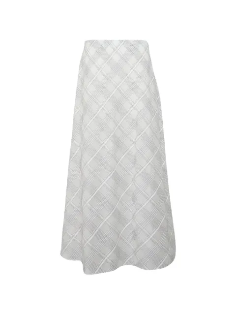 rag & bone Wren plaid-print maxi skirt White RAI926PBMSW