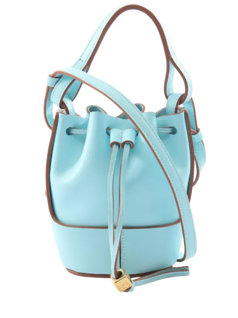 Loewe Pre-Owned 2010-2026 Mini Leather Balloon bucket bag Blue YFRBNS03VXP2DZLX