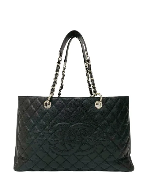 CHANEL Pre-Owned 2012 Caviar Grand Shopping XL tote bag Black 4A1896F16IC6CMYA