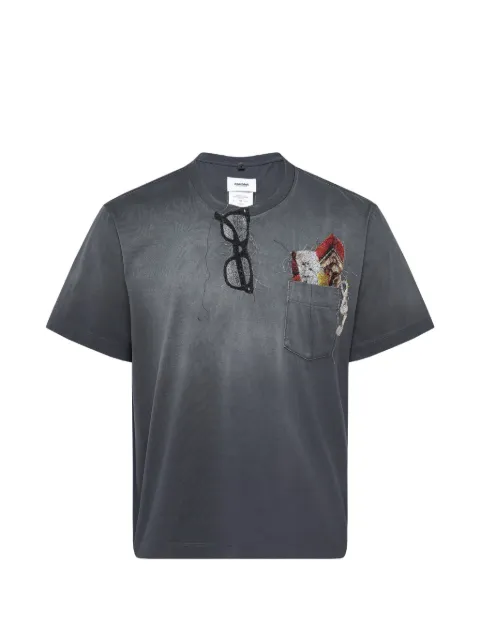 Doublet Trompe L'oeil embroidery T-shirt Grey 26AW43CS459