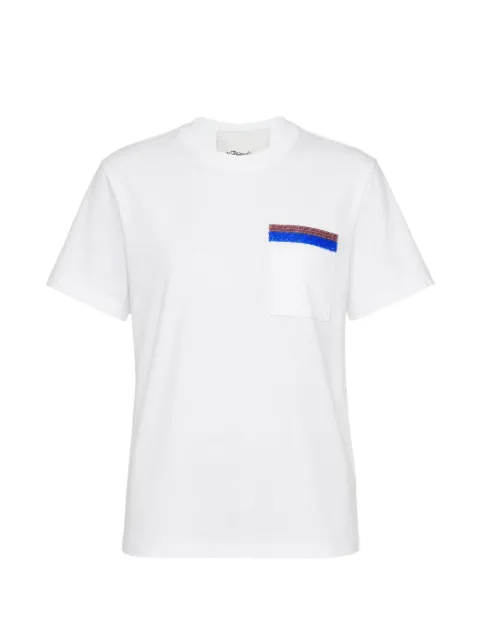 3.1 Phillip Lim bead-embellished pocket T-shirt White P26110413PJB