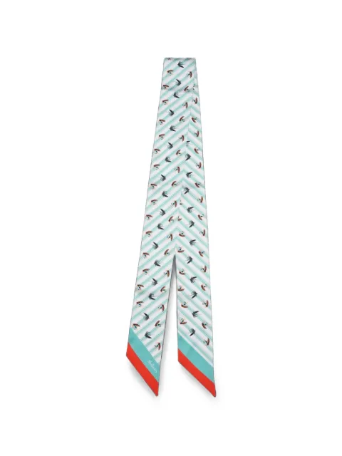 Mulberry graphic-print striped scarf White A26VS4899204T631