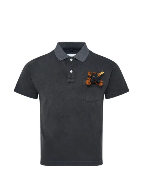 Doublet teddy-bear patch polo shirt Black 26AW39CS454
