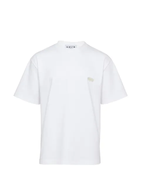 SOLID HOMME logo-patch T-shirt White S263TS51