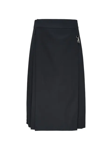 Simone Rocha pleated kilt-style midi skirt Black 32061217