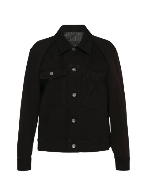 Ordinary Couture Code panelled denim jacket Black O55WJK040