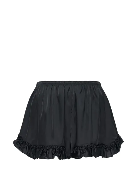 Simone Rocha ruffled satin-finish shorts Black 42261009