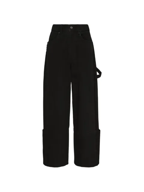 Ordinary Couture Code panelled carpenter jeans Black O55WSL050