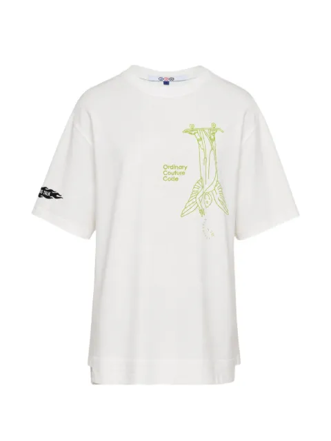 Ordinary Couture Code graphic-print T-shirt White O21WBL090