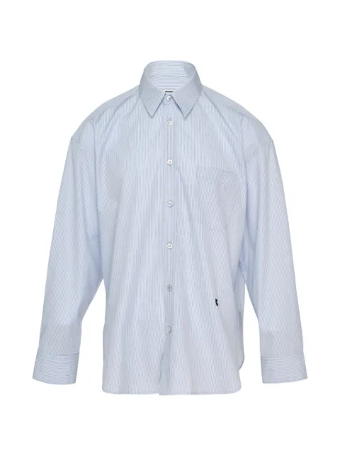 Wooyoungmi vertical-stripe chest-pocket shirt White W263SH04