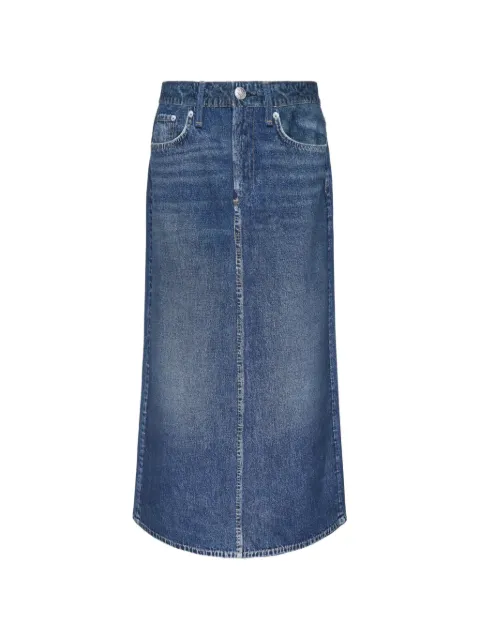 rag & bone Miramar faded-effect midi skirt Blue RC4F26PBMPO