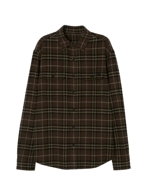 Burberry check wool flannel overshirt Brown 8132671