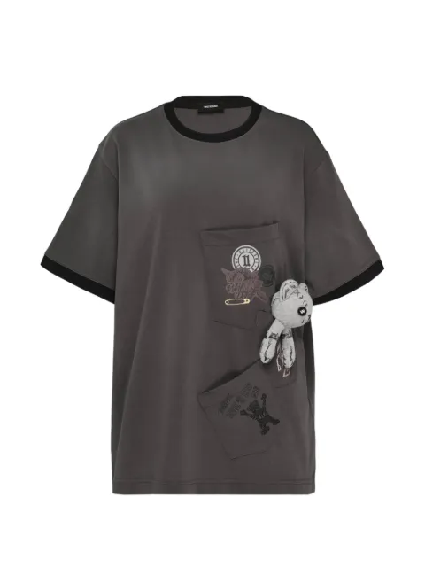 We11done Doodle Teddy charm T-shirt Grey WDTT226792UCH