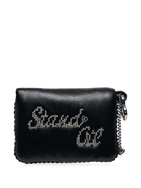 STAND OIL Memory Fluffy logo-embroidered wallet-style keyring Black 25S158ABK