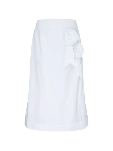 Simone Rocha rosette-embellished A-line midi skirt White 3222R1287