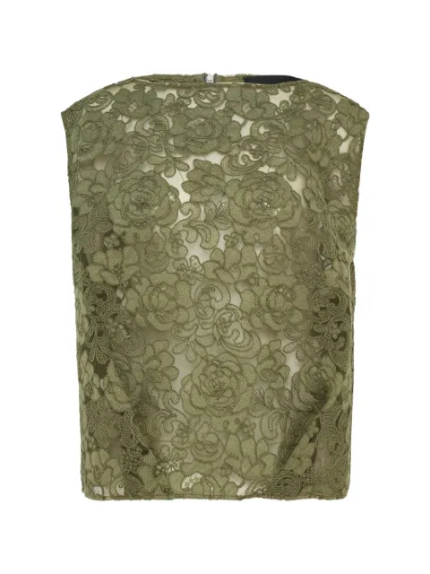 Simone Rocha floral-lace sleeveless top Green 54861298