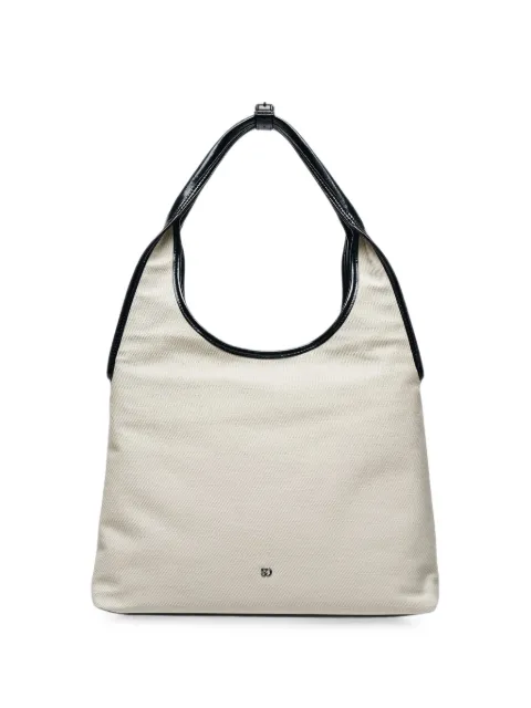 STAND OIL Ringo canvas buckle-strap shoulder bag Neutrals 24J120ACBK