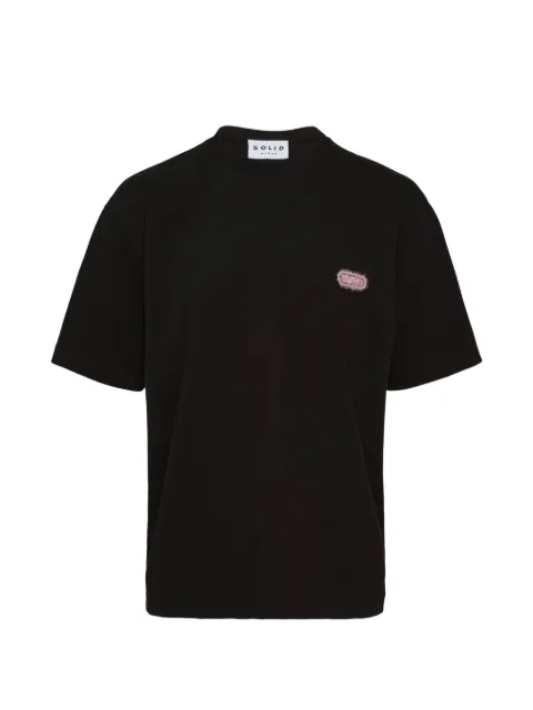 SOLID HOMME logo-patch T-shirt Black S263TS51821B