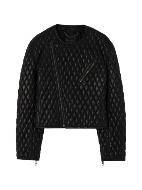 Burberry cropped leather Laverley jacket Black 8132867