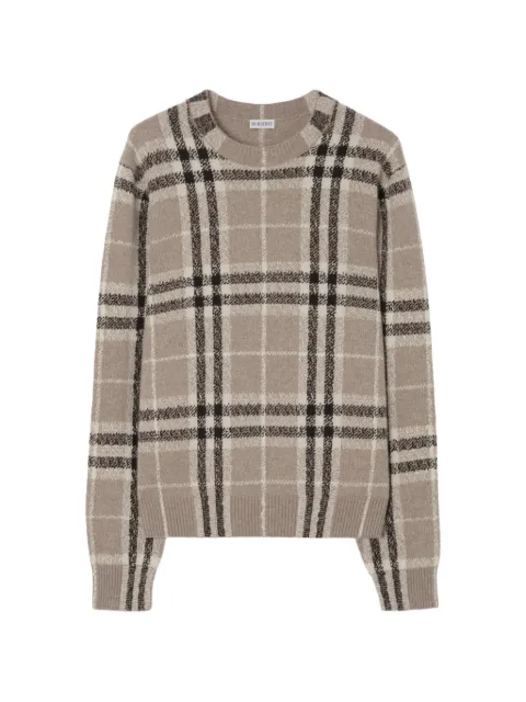Burberry check cashmere sweater Neutrals 8131781
