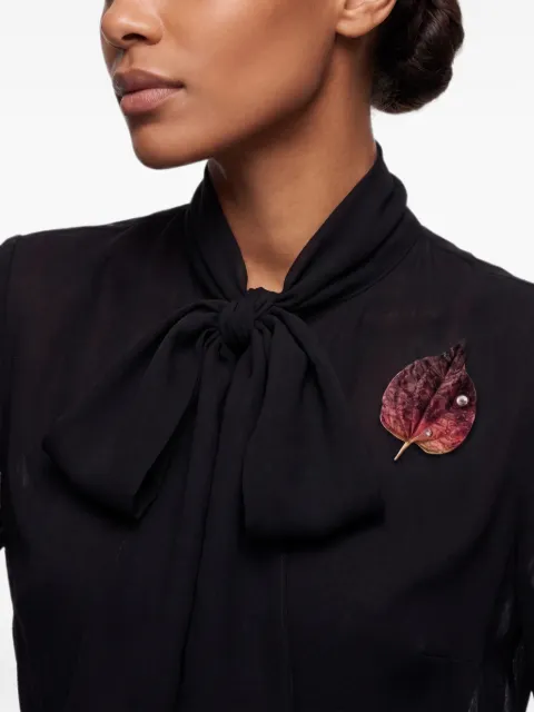 Anabela Chan Sunset Autumn Leaf brooch Red ACPC19BAYGBA