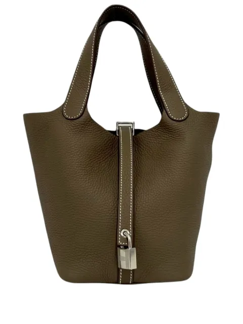 Hermès Pre-Owned 2017 Clemence Picotin Lock 18 handbag Neutrals 1OQBVQPP513X2X47