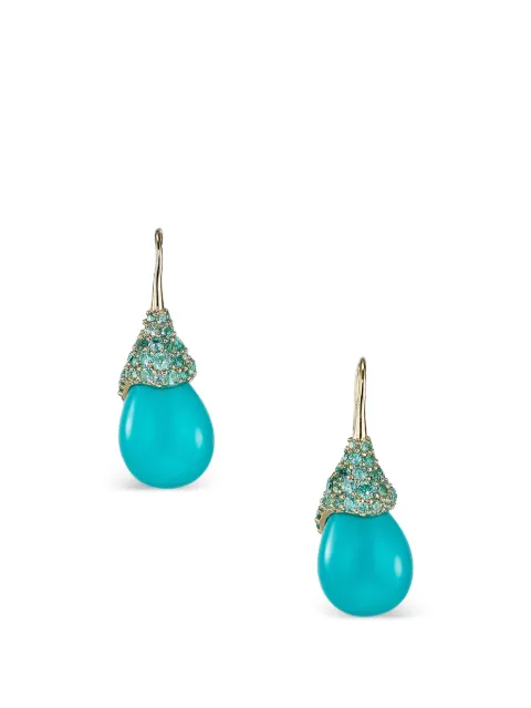 Anabela Chan Turquoise Droplet earrings Gold ACPC17ESYGBT