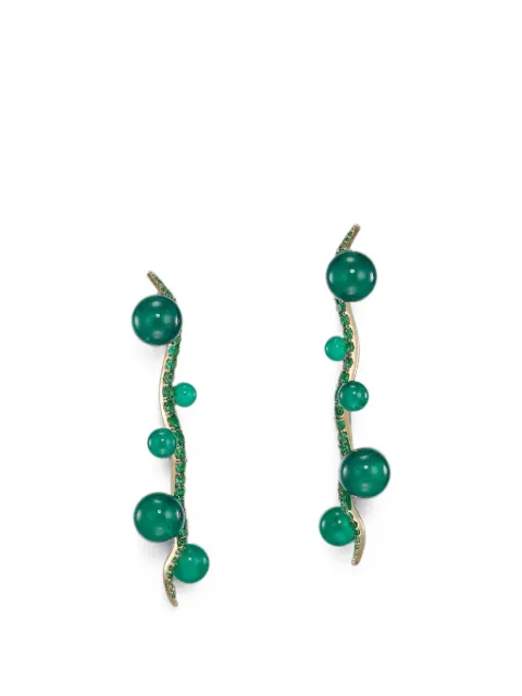 Anabela Chan emerald Blades of Grass earrings Gold ACEG32ESYGGE