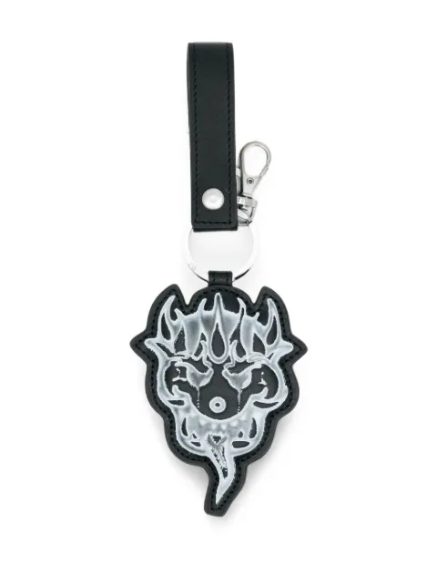 Y-3 graphic-print keyring Black KW9665