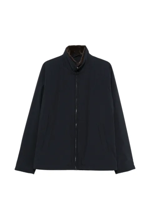 Herno shearling-collar raglan-sleeve jacket Blue GI00104UR12742S