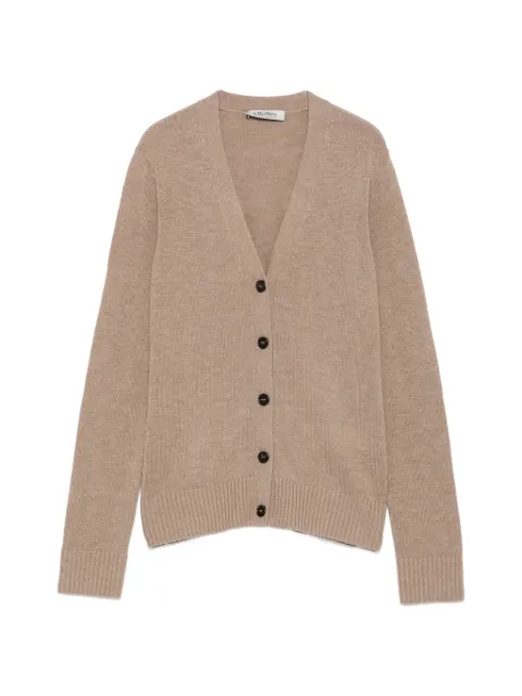 'S Max Mara logo-embroidered elbow-patch cardigan Neutrals 2629346073600