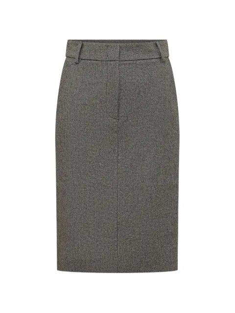 THE ANDAMANE Xania belt-loops midi skirt Grey T200375ATNP269