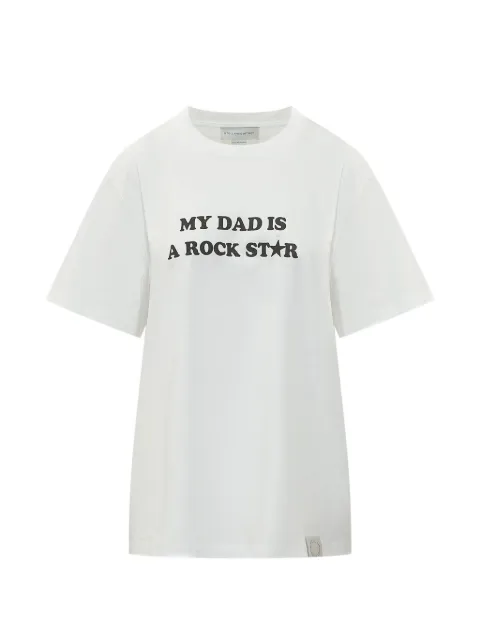 Stella McCartney slogan-print cotton T-shirt White 6J01583SQB15