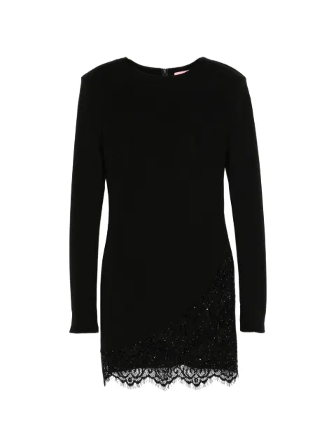 TWENTY FOURHAITCH lace-panelled sequin-embellished mini dress Black A0197NER62A
