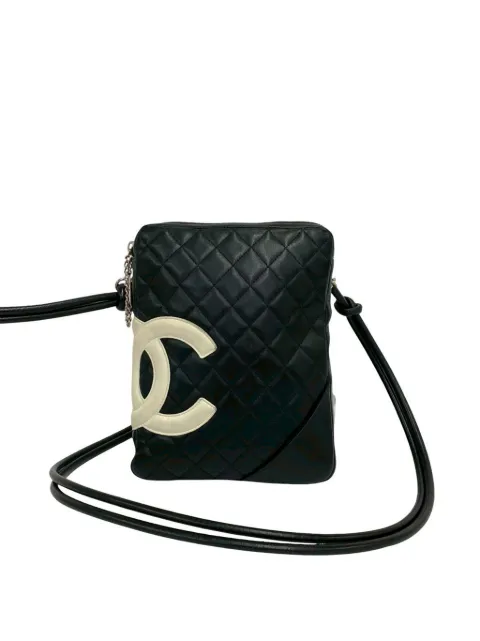 CHANEL Pre-Owned 2004-2005 Quilted Lambskin Cambon Ligne crossbody bag Black FU6GHHGFSNO9D5Q6