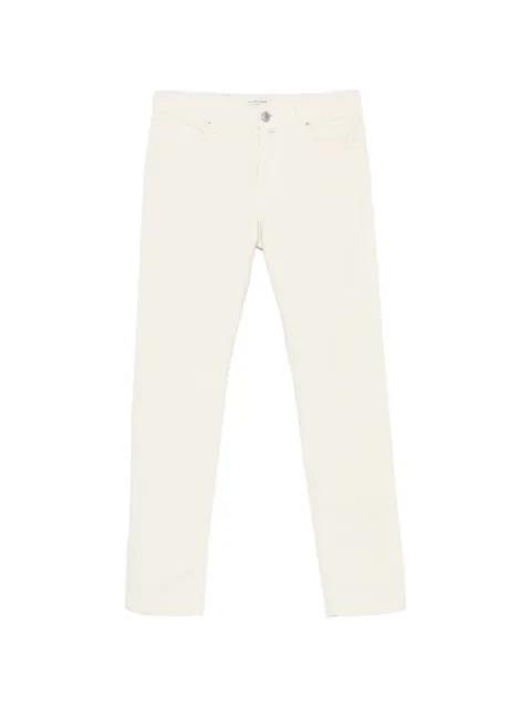 Jacob Cohën Bard logo-patch straight-leg trousers Neutrals JUMQE004036S4375TR
