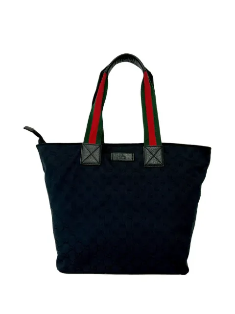 Gucci Pre-Owned 2000-2015 GG Canvas Web tote bag Black M0JTJGMWNGI4H0AK