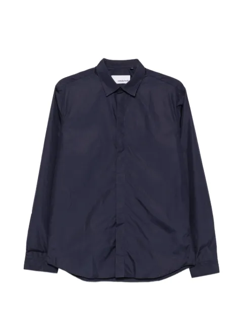 Costumein concealed-front shirt Blue V86TO