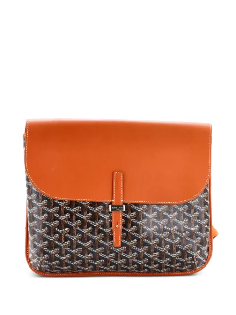 Goyard Pre-Owned Coursier Messenger Bag Coated Canvas and Leather crossbody bag Brown T43ZWCG2QM0TP1BB