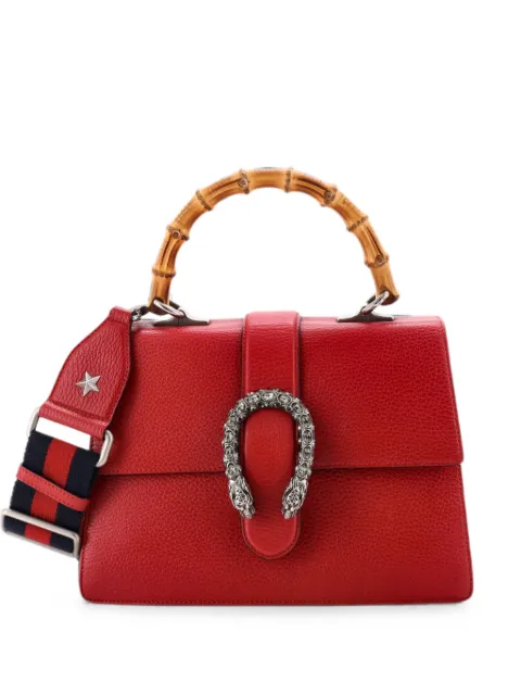 Gucci Pre-Owned Dionysus Bamboo Top Handle Bag Leather Medium satchel Red QDEG5ALK9FE0SV3C