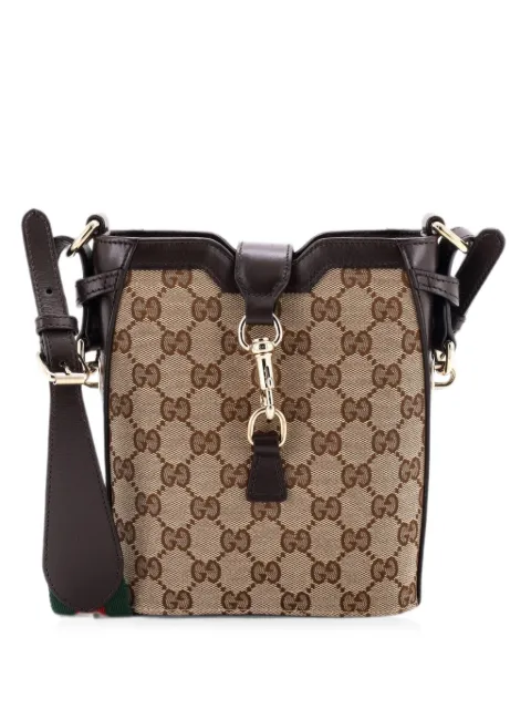 Gucci Pre-Owned GG Canvas with Leather Mini bucket bag Brown PGSTZ6UXYFWLR17A