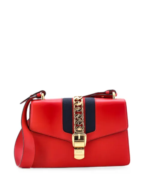 Gucci Pre-Owned Sylvie Leather Small shoulder bag Red P9CFB4O3SK8GFQJU
