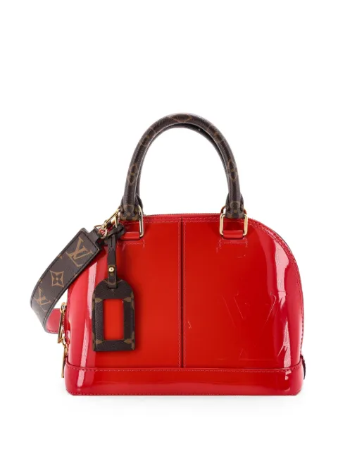 Louis Vuitton Pre-Owned Alma Handbag Vernis with Monogram Canvas BB satchel Red BI8MIJSYSN70I5GF